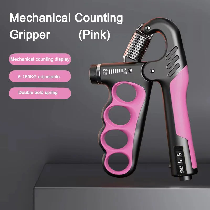 Adjustable Hand Grip Strengthener, 5–60 kg (11–132 lb), 100 kg (220 lb), or 150 kg (330 lb), Wrist & Forearm Trainer for Grip Strength, Strength Training & Muscle Recovery