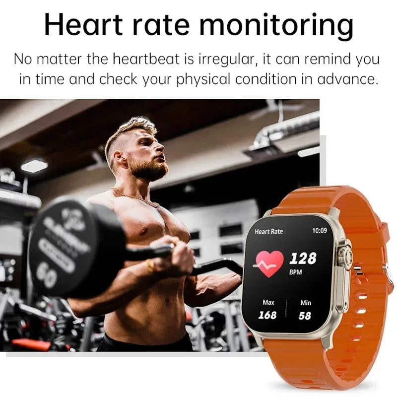 Smart Watch with Bluetooth Calling, 2.01" HD Display, Health & Fitness Tracker, Heart Rate Monitor, Sleep Tracking, Multi-Sport Modes, Wireless Charging, Compatible with Android & iOS