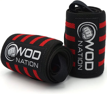 Professional Wrist Wraps for Weightlifting & Strength Training, Heavy-Duty Gym Support Straps with Thumb Loop for Men & Women