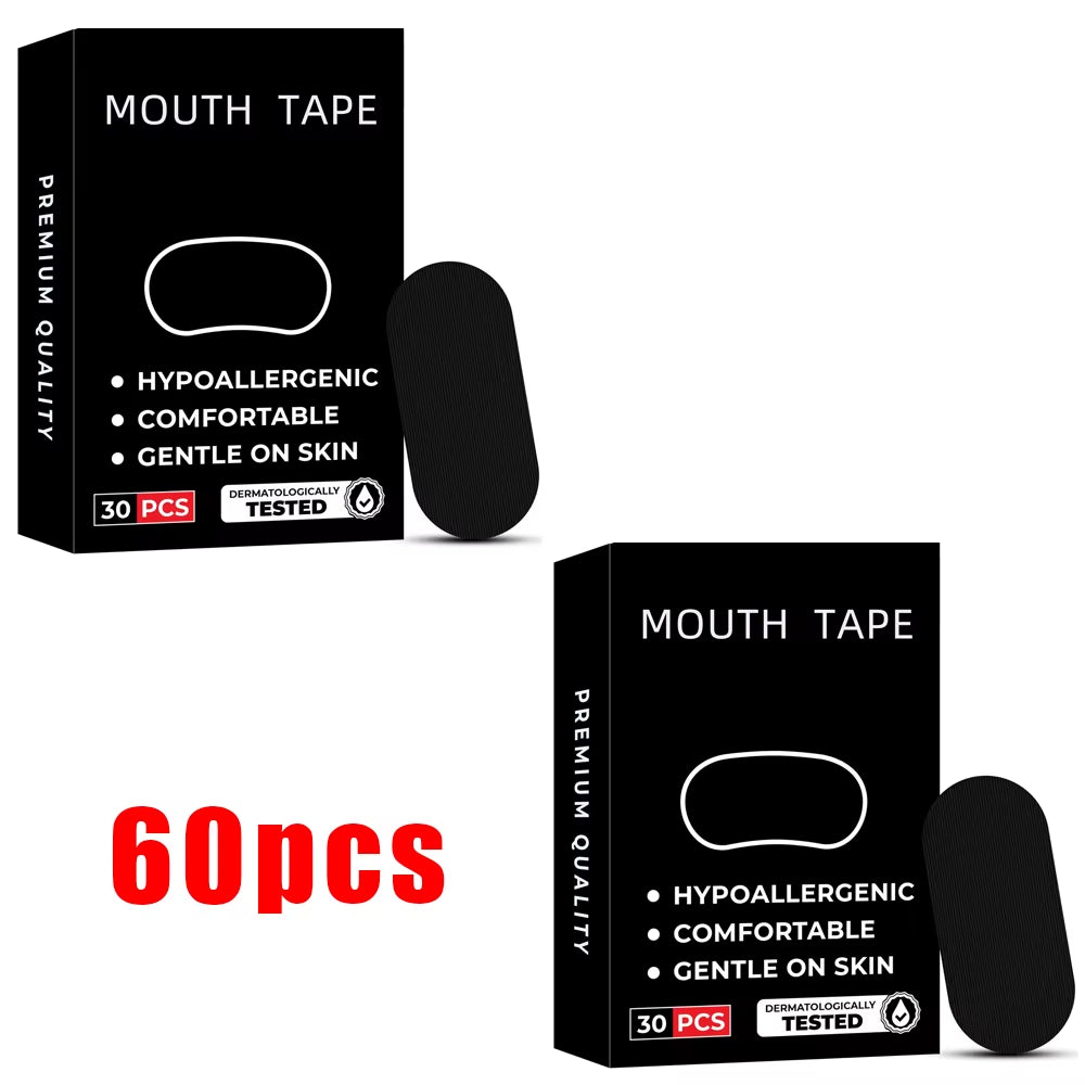 30/60/90 Pack Sleep Mouth Tape for Snoring Relief, Medical-Grade Breathing Support Strips for Improved Sleep & Better Airflow