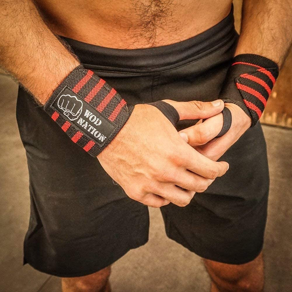 Professional Wrist Wraps for Weightlifting & Strength Training, Heavy-Duty Gym Support Straps with Thumb Loop for Men & Women