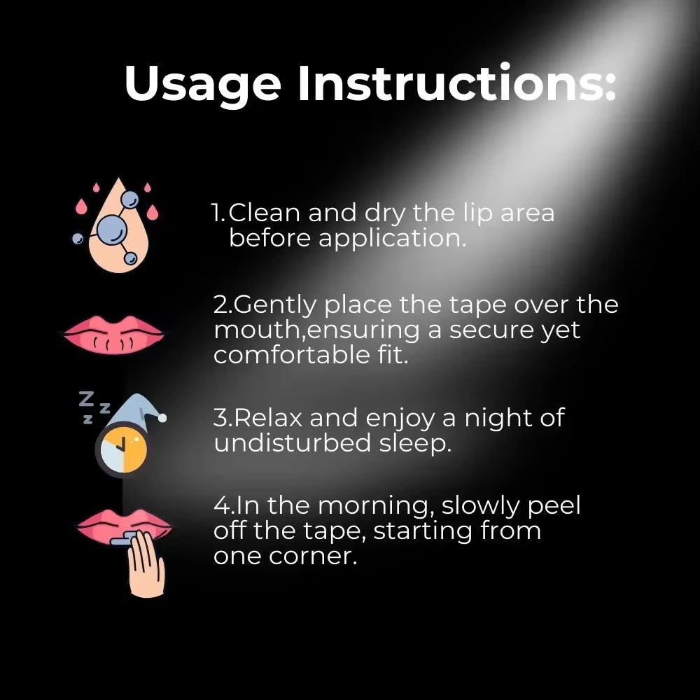 30/60/90 Pack Sleep Mouth Tape for Snoring Relief, Medical-Grade Breathing Support Strips for Improved Sleep & Better Airflow