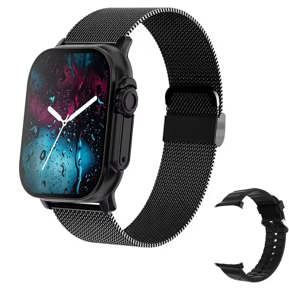 Smart Watch with Bluetooth Calling, 2.01" HD Display, Health & Fitness Tracker, Heart Rate Monitor, Sleep Tracking, Multi-Sport Modes, Wireless Charging, Compatible with Android & iOS