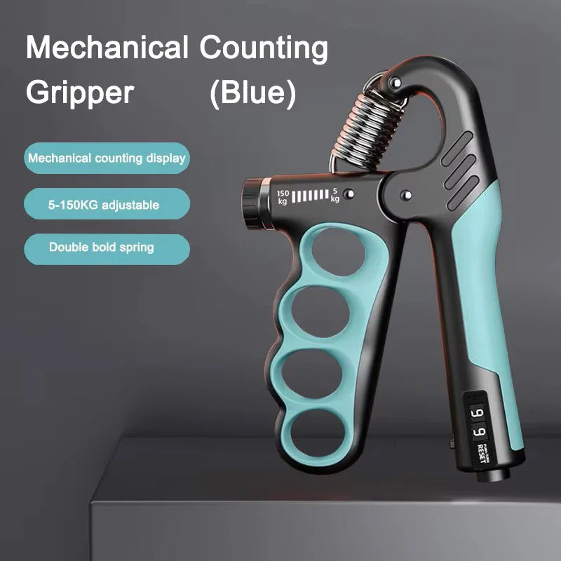 Adjustable Hand Grip Strengthener, 5–60 kg (11–132 lb), 100 kg (220 lb), or 150 kg (330 lb), Wrist & Forearm Trainer for Grip Strength, Strength Training & Muscle Recovery