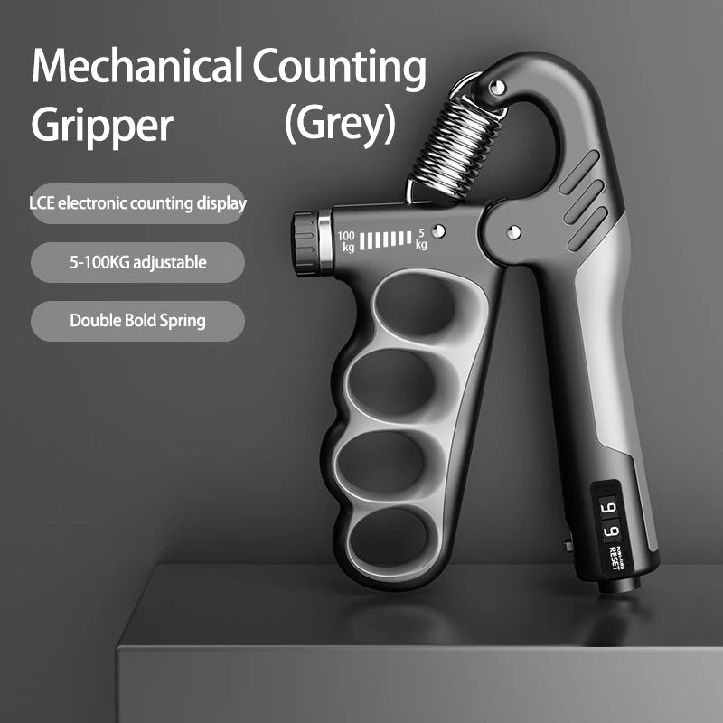 Adjustable Hand Grip Strengthener, 5–60 kg (11–132 lb), 100 kg (220 lb), or 150 kg (330 lb), Wrist & Forearm Trainer for Grip Strength, Strength Training & Muscle Recovery
