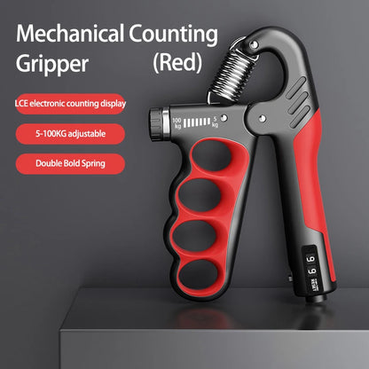 Adjustable Hand Grip Strengthener, 5–60 kg (11–132 lb), 100 kg (220 lb), or 150 kg (330 lb), Wrist & Forearm Trainer for Grip Strength, Strength Training & Muscle Recovery