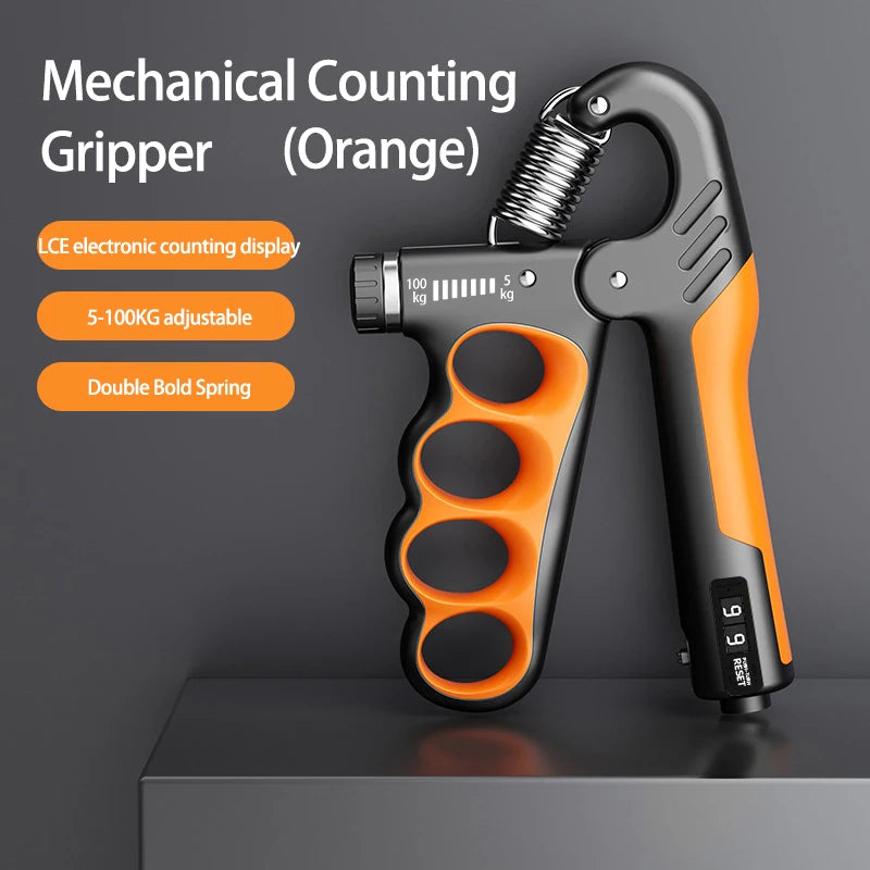 Adjustable Hand Grip Strengthener, 5–60 kg (11–132 lb), 100 kg (220 lb), or 150 kg (330 lb), Wrist & Forearm Trainer for Grip Strength, Strength Training & Muscle Recovery