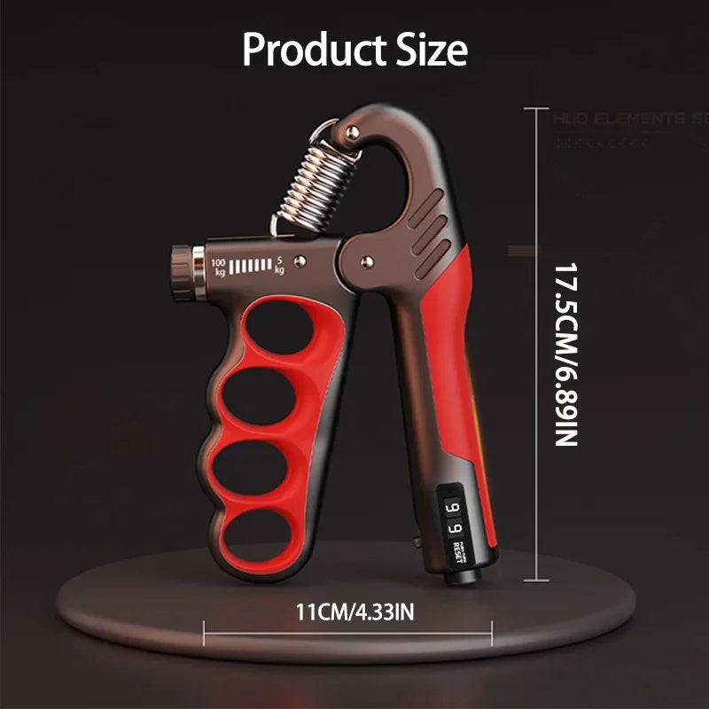 Adjustable Hand Grip Strengthener, 5–60 kg (11–132 lb), 100 kg (220 lb), or 150 kg (330 lb), Wrist & Forearm Trainer for Grip Strength, Strength Training & Muscle Recovery