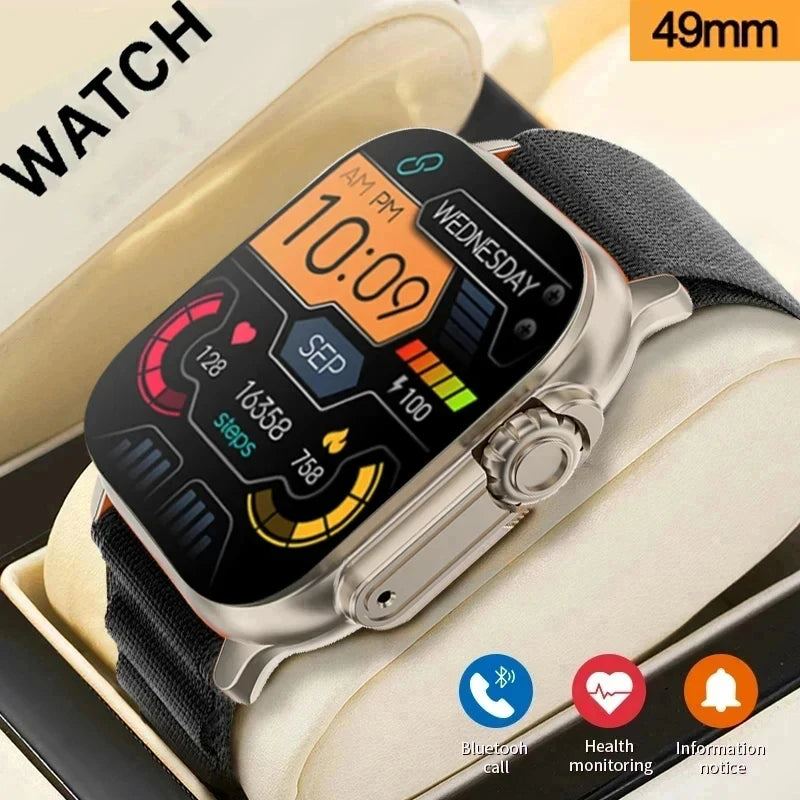 Smart Watch with Bluetooth Calling, 2.01" HD Display, Health & Fitness Tracker, Heart Rate Monitor, Sleep Tracking, Multi-Sport Modes, Wireless Charging, Compatible with Android & iOS
