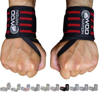 Professional Wrist Wraps for Weightlifting & Strength Training, Heavy-Duty Gym Support Straps with Thumb Loop for Men & Women