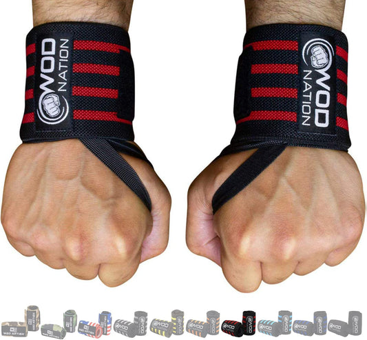 Professional Wrist Wraps for Weightlifting & Strength Training, Heavy-Duty Gym Support Straps with Thumb Loop for Men & Women
